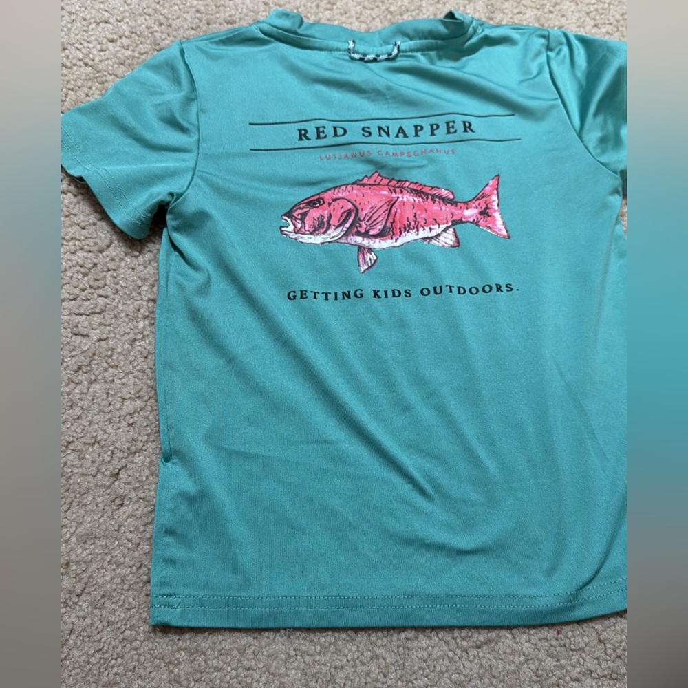 Red Snapper Kids Short Sleeve Tee - Teal
